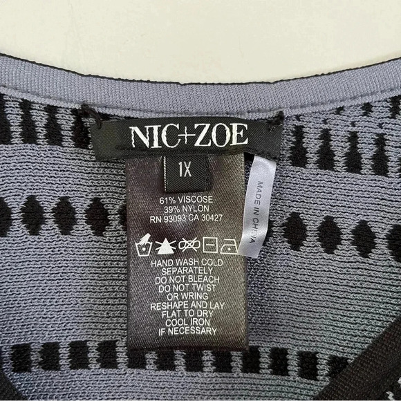 NWT Women’s NIC+ZOE This Or That Twirl Reversible Dress Bluestone Size 1X - Picture 4 of 6